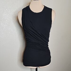 NWT JAMES PERSE Black Sleeveless Tank Top W Layered Front Size 1 / Small